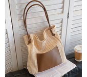 Straw Hollow Out Knitting Tote Bag Large Capacity Handmade Shoulder Handbag Women Designer Casual Beach Bag