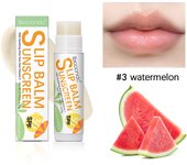 1 Piece Sunscreen Lip Balm SPF 30 UVA Protection Lips Moisturizer Watermelon Coconut Banana Flavor Colorless Lipstick Sun Care