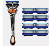 Cuchilla de afeitar Manual de 5 capas para hombre, cuchilla de afeitar de seguridad, cuchilla de afeitar clásica reutilizable para protección de la piel