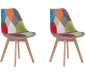 Pack de 4 Sillas Comedor Sillas de Cocina Nórdicas con Asiento Blando y Patas de Madera Maciza de Haya (Blanco)