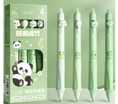 4Pcs/lot Korea ins bear Press Erasable Pen Candy colors Blue ink 0.5mm Erasable Gel Pen Washable Handle Writing Stationery