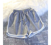 Striped Sports Shorts Women Korean Fashion Casual Mini Shorts Summer Simple Loose Wide Leg Shorts Ladies New