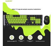 Hola11 Teclado y ratón mecánicos inalámbricos para juegos de oficina