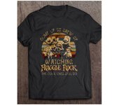 Fraggle Rock Vintage Men'S T-shirt-100% Cotton, Casual Crew Neck Geometric Pattern Printing