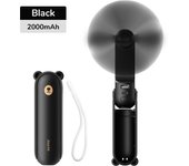 JISULIFE Portable Mini Handheld USB 4500mAh Recharge Hand Held Small Pocket Fan with Power Bank Flashlight Feature