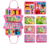 4 Capas Busy Board Montessori, Tablero Sensorial Montessori para Niños 1 2 3 4 Años, Juguetes Educativos para Aprender a Vestir y Habilidades Motoras Finas, Regalo para Niño de 1 a 4 Años