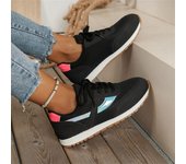 Zapatos Deportivos informales para mujer, zapatillas de deporte a la moda con cordones