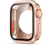 Protector de pantalla para Apple Watch 44mm 45mm 40mm 41mm duro PC delantero trasero parachoques caso para iwatch 9 8 7 6 5 4 Cambio a ultra