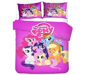 Little Pony Bedding Set,Cartoon Children My Pony Quilt Cover,2-3 Pieces Sets Kids Adult Size Cute Print Decor Gifts