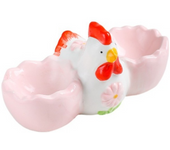 Reusable Cute Egg Tray Ceramic Cartoon Egg Holder Chick Design Home Decor Egg Storage Compartments Egg Tool
