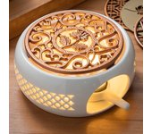 Ceramic teapot heater holder for heating tea, coffee, water, candle insulation base