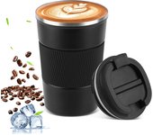 Thermos Cafe, 13 oz/380 ml Thermos para Cafe, Stainless Steel Takeaway Coffee Cup, Riutilizzabile Thermal Coffee Cup, Thermos Coffee to Go Cup for Cold and Hot Coffee, Milk and Tea