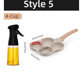 2/ 4 Holes Frying Pot Pan Black Thickened Kitchen Omelet Non-Stick Egg Poacher Pancake Crepe Steak Cooking Ham Breakfast Maker