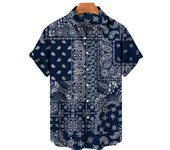 Camisa hawaiana de manga corta holgada informal para hombre, transpirable, estampado retro 3D, ropa de playa, verano, 2025