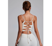 Yoga Sports Bras for Women Open Back Design Padded Crop Top Fitness Push Up Workout Running Gym Tops