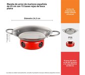 Olla de mariscos española Olla de arroz al horno Olla seca binaural Olla seca de cangrejo de río de fondo plano de acero inoxidable Olla seca Plato de pasta redondo