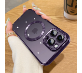 Funda con revestimiento magnético para iPhone 15 16 14 Plus 13 12 11 Pro Max E Protector de lente de cámara de cristal para cubierta de cargador inalámbrico Magsafe