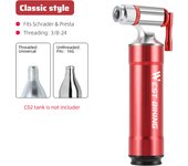 WEST BIKING Portable CO2 Pump With Barometer Fit Scrader Presta Valve Bike Tire Inflator Quick Pumping Road MTB Bicycle Air Pump