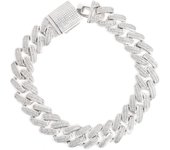25mm Iced Out Cuban Link Chain for Men Necklace Choker Cubic Zirconia Real Gold Plated Hip Hop Jewelry