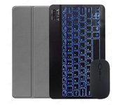 For Lenovo Xiaoxin Pad Pro 12.7/Tab P12 12.7 inch TB-370FU TB-371FC Spanish Backlit Keyboard PU Leather Stand Cover