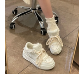 Zapatos de mujer para hombre Tenis Retro Moda estrella Monopatín Zapatillas de deporte masculinas de cuero blanco Pareja Deporte al aire libre Casual Zapatos de otoño