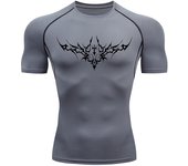 Anime Compression Shirt Men Print Breathable Football Fitness Tight Sportswear Althletic Quick Dry Rash Guard Gym Riding Tops
