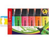 Stabilo Boss 70 Pack de 6 Marcadores Fluorescentes Recargables