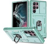 for Samsung Galaxy S24 S23 S21 Ultra S22 Plus S23FE Note20 Ultra Case Slider Camera Protect 360 Full Protection Bracker