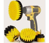 3Pcs/Set 2/3.5/4'' Electric Scrubber Brush Drill Brush Kit Plastic Round Cleaning Brush for Carpet Glass Car Tires Nylon Brushes