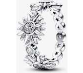 2024 New Sun Pearl Rose Charm in S925 Sterling Silver, Perfect Gift for Moms, Fits Original Glamour Rings for Women