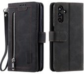 Para Samsung Galaxy A55 5G Funda de cuero 9 titular la tarjeta Folio cubierta del teléfono
