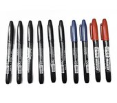 6 PCS Permanent Marker Pen Manga Drawing Markers Black Blue Red Waterproof Ink Sketch Pens Stationery Art School Supplies