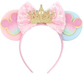 Newest Disney Mickey Mouse Ears Headband Kid Adult Festival Party Sequins 5" Bow Headband Women Baby Girl Party Hair Accessories