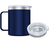 Taza Termo Café y Te para Llevar 400ml - Taza Térmica de Acero Inoxidable con Asa y Tapa Botella, Vaso (MKB400 999)