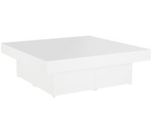 vidaXL Mesa de centro madera contrachapada 90x90x28 cm Blanco, Negro, Gris Mesita de Salón o Comedor o Auxiliar Mesa de Café Meuble Salón