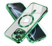 Luxury Magnetic Plating Case For iPhone 15 16 Pro Max Plus Pro Camera Lens Protector Glass For Magsafe Wireless Charger Cover