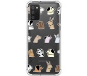 Tumundosmartphone Funda Silicona Antigolpes para Samsung Galaxy A02s diseño Perros Dibujos