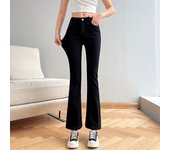 Women Fashion Flare Jeans Winter Streetwear Y2K Straight Pants Ankle Length Denim Jeans Girls Party Casual Retro Blue Trousers