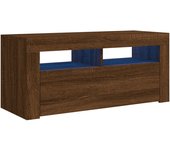 vidaXL Mueble de TV con luces LED 90x35x40 cm, Mueble de Salon, Mueble TV, Mueble TV salon, Mesa de TV, Mueble tele