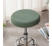 Bar Stool Cover Polar Fleece Round Chair Cover Removable Stool Slipcover Solid Seat Cushion Protector Washable Bar Stool