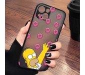 Cartoon Cute The Simpsons Phone Case For Apple iPhone 14 13 12 11 XS Mini Pro Max 8 7 XR X Matte Frosted Translucent