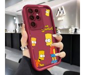 Cute The Simpsons For Samsung S20 S21 S22 S23 S24 FE Plus Ultra 5G Note 20 Ultra Eyes Ladder Phone Case