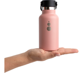 WATERGO Botella termo con INTERIOR CERÁMICO con DOBLE TAPÓN 350ml. 24h frío-12h calor. PINK