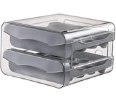 Double-Layer Kitchen Egg Storage Box Refrigerator Fresh Plastic 32 Pieces in Different Compartments Home Kitchen Organizer Rack