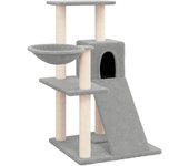 Rascador para Gatos con postes de isal color crema 143 cm
