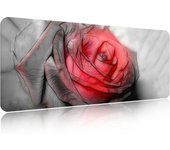 Alfombrilla de Ratón 400*900*3mm Gaming Mousepad Grande Alfombrilla Raton para Juegos Impermeable Antideslizante Suave Alfombrilla de Escritorio Oficina Portátil Flores