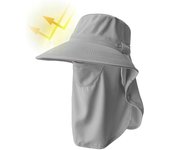 Sombrero PARA EL Sol, transpirable, con protección para el cuello, ultravioleta, para melocotón, color beige