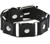 2025 Black Goth Rings Bracelets For Women Punk Emo Spike Rivets PU Leather Bracelet Cuff Bangles Festival Jewelry Party Gift