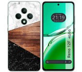 Tumundosmartphone Funda Silicona para Oppo Reno 12F 4G / 12 F 5G diseño Mármol 11 Dibujos