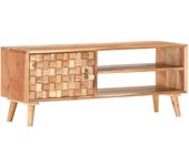 Mueble TV combinadoMueble para TV de madera maciza de acacia 100x35x40 cm